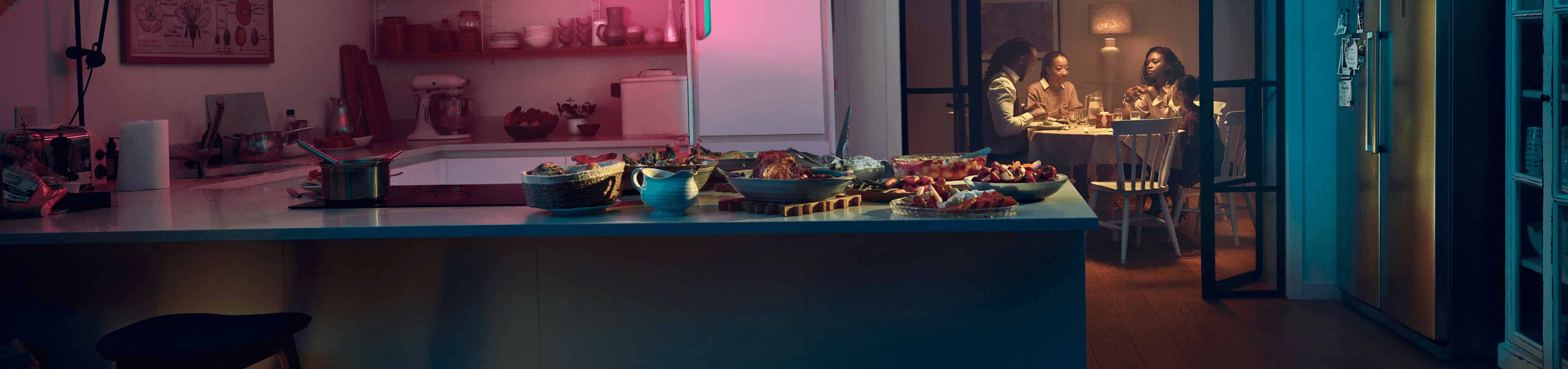 Food on table